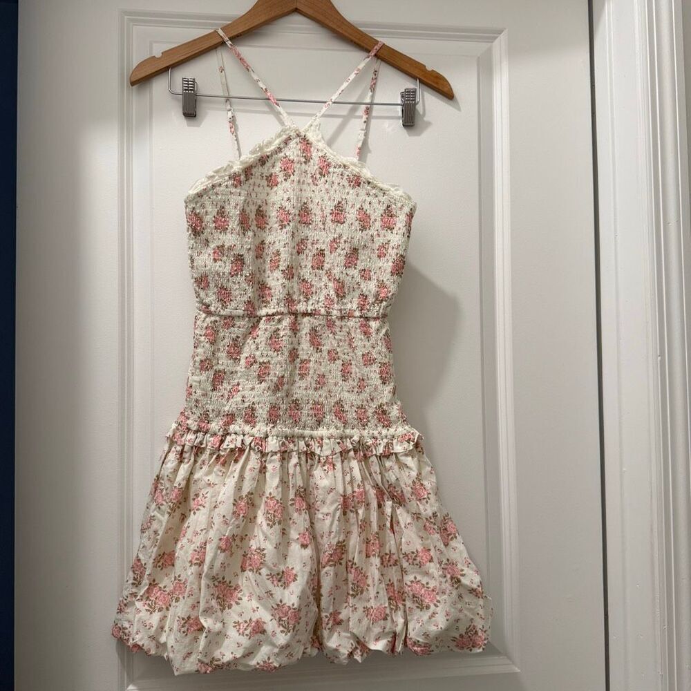 And now this Halter Smocked Bubble-Hem Dress size Small